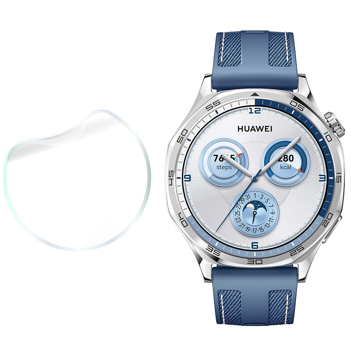 Hydrogel Folie für den Bildschirm für Huawei Watch GT 5 / GT 5 Pro 46 mm, Bizon Watch Film Hydrogel Duo, 2 Stück
