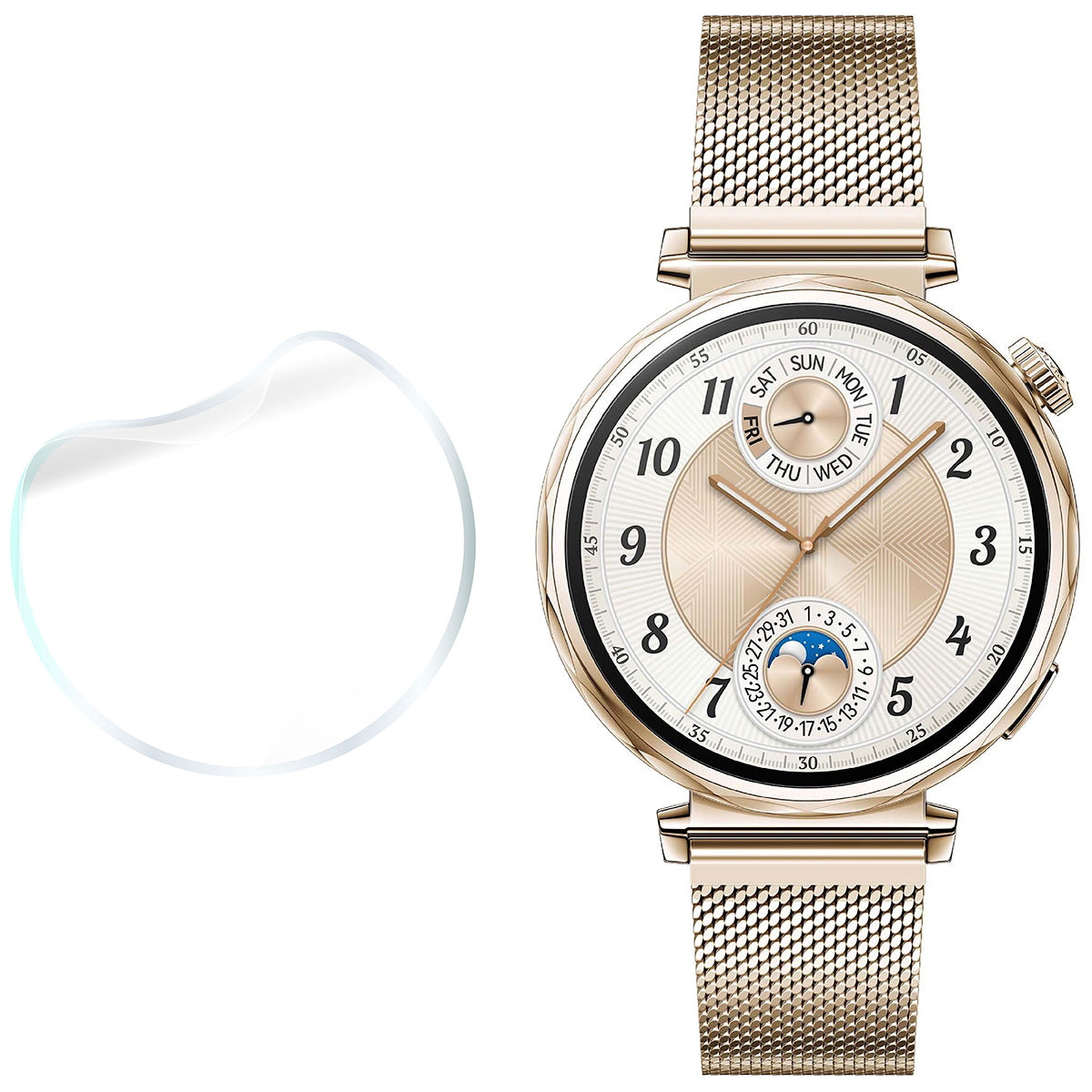 Hydrogel Folie für den Bildschirm für Huawei Watch GT 5 41 mm, Bizon Watch Film Hydrogel Duo, 2 Stück