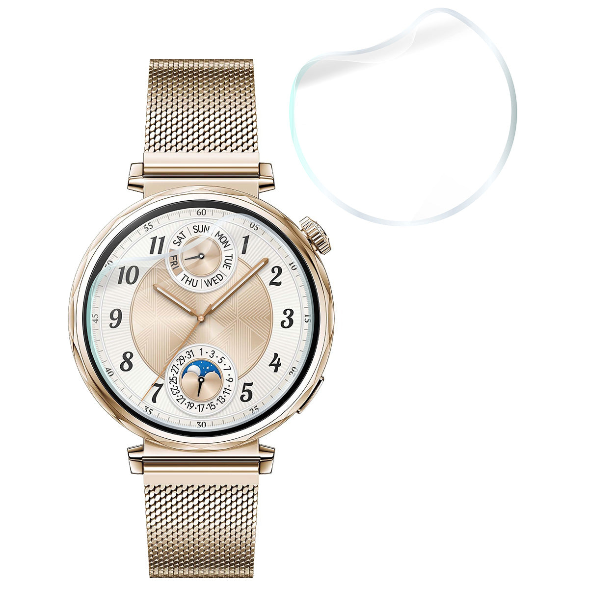 Hydrogel Folie für den Bildschirm für Huawei Watch GT 5 41 mm, Bizon Watch Film Hydrogel Duo, 2 Stück