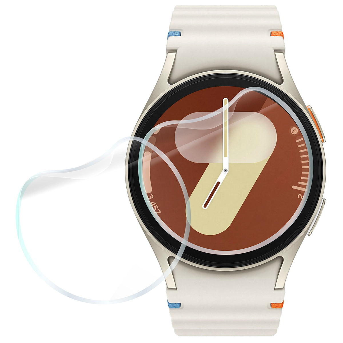 Matte Folie für Galaxy Watch 7 40 mm, Bizon Watch Film Sun Duo, 2 Stück