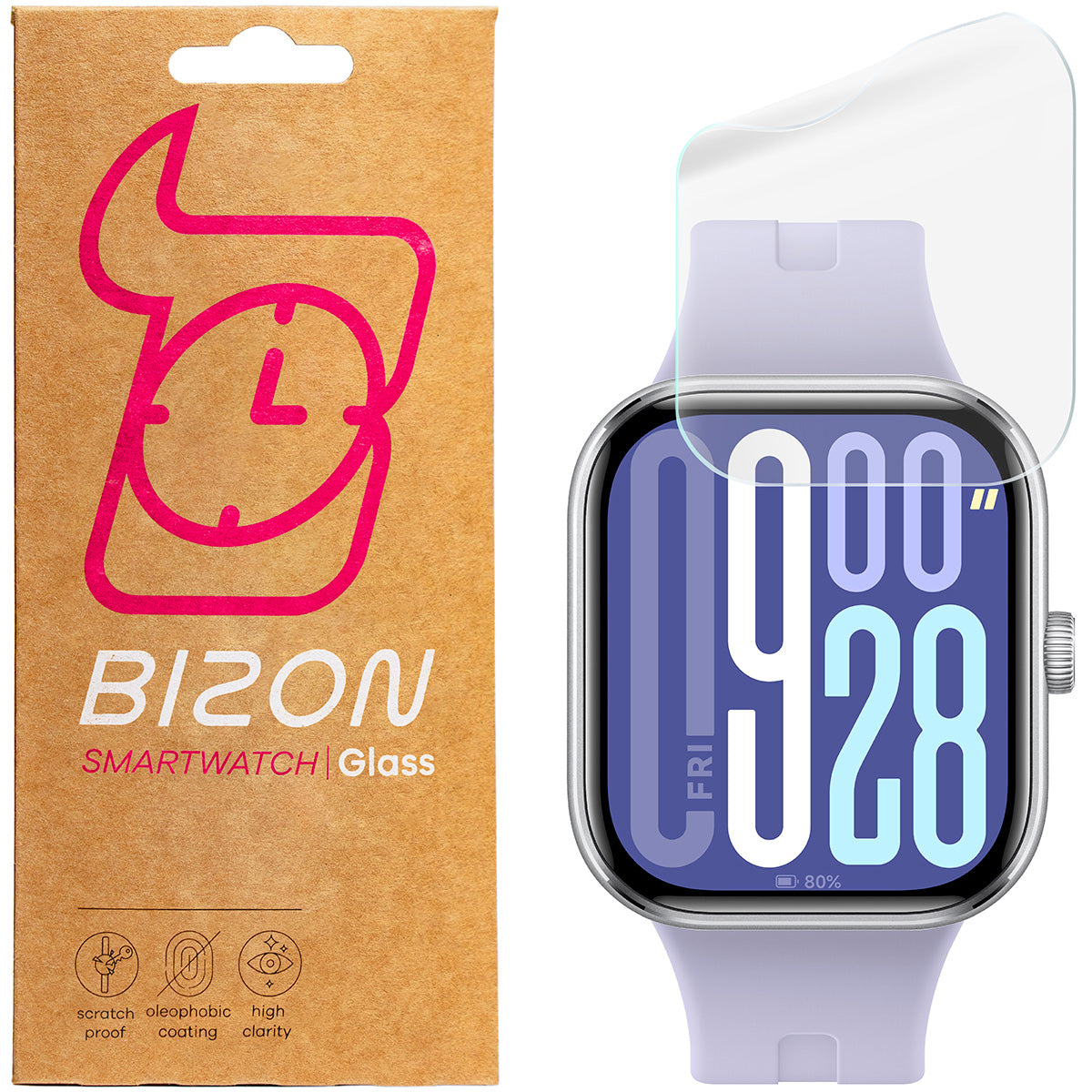 Hydrogel Folie für den Bildschirm für Xiaomi Redmi Watch 5, Bizon Watch Film Hydrogel Duo, 2 Stück
