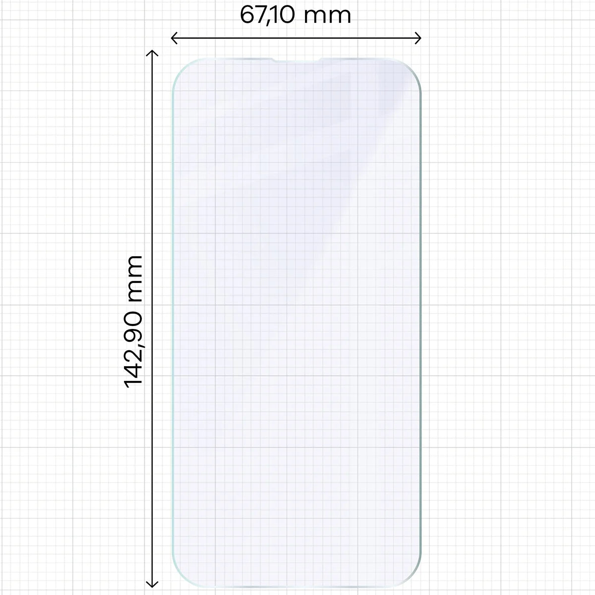 Flexibles Hybridglas für iPhone 17e, Bizon Hybrid Mule