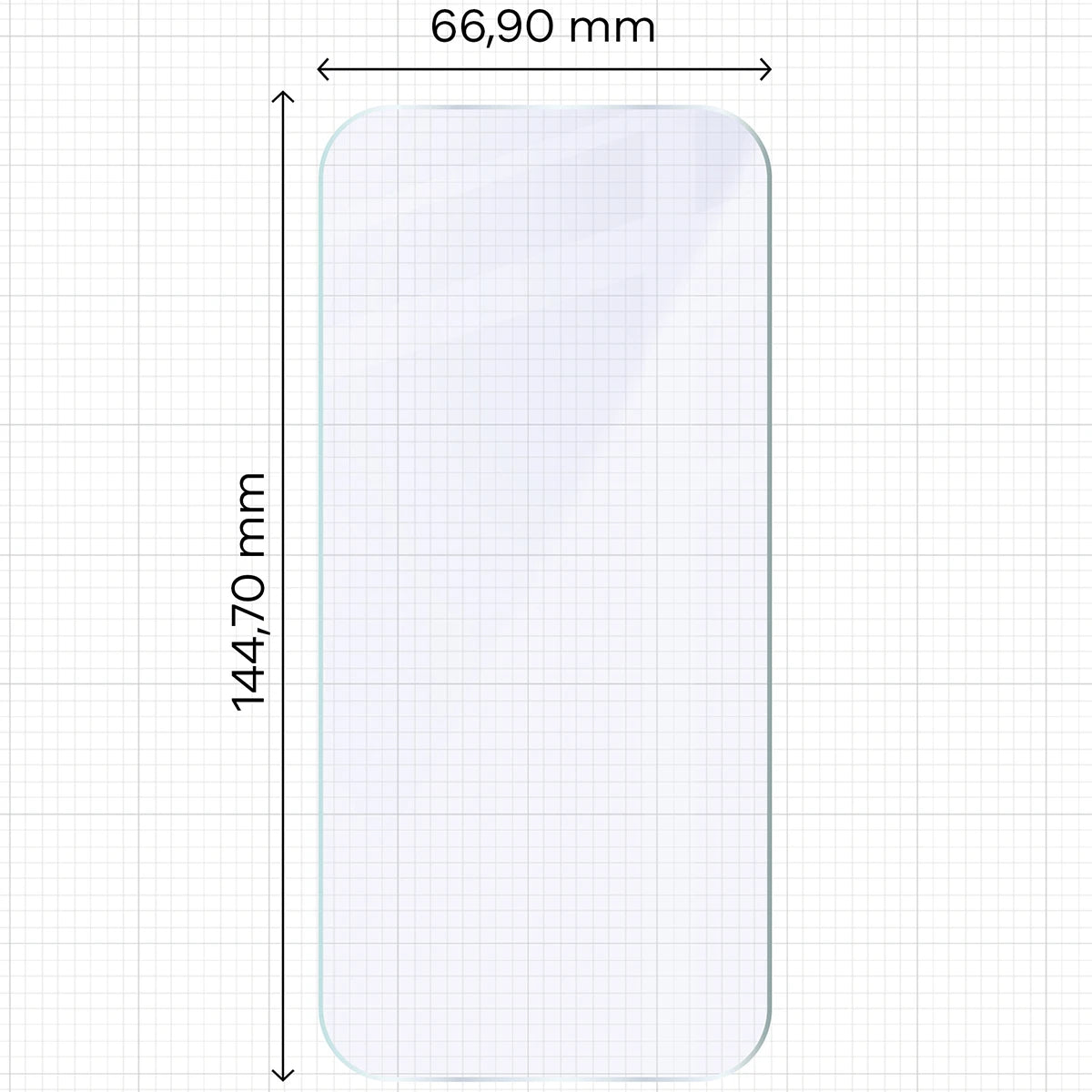 Flexibles Hybridglas für iPhone 18 Pro, Bizon Hybrid Mule (2/4)