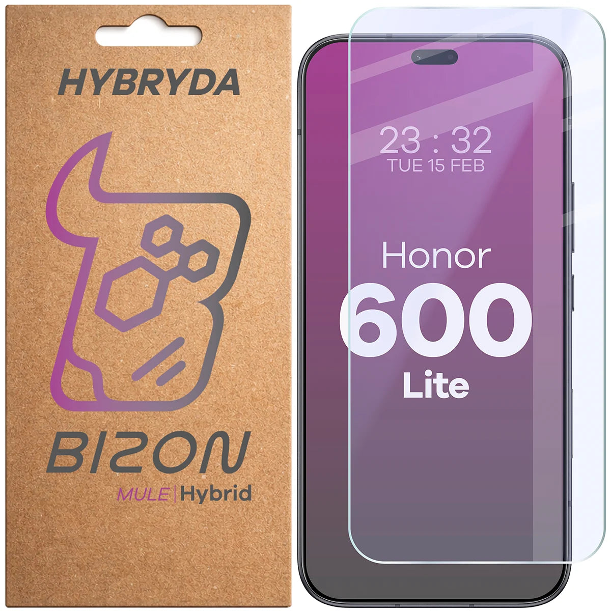 Flexibles Hybridglas für Honor 600 Lite 5G, Bizon Hybrid Mule