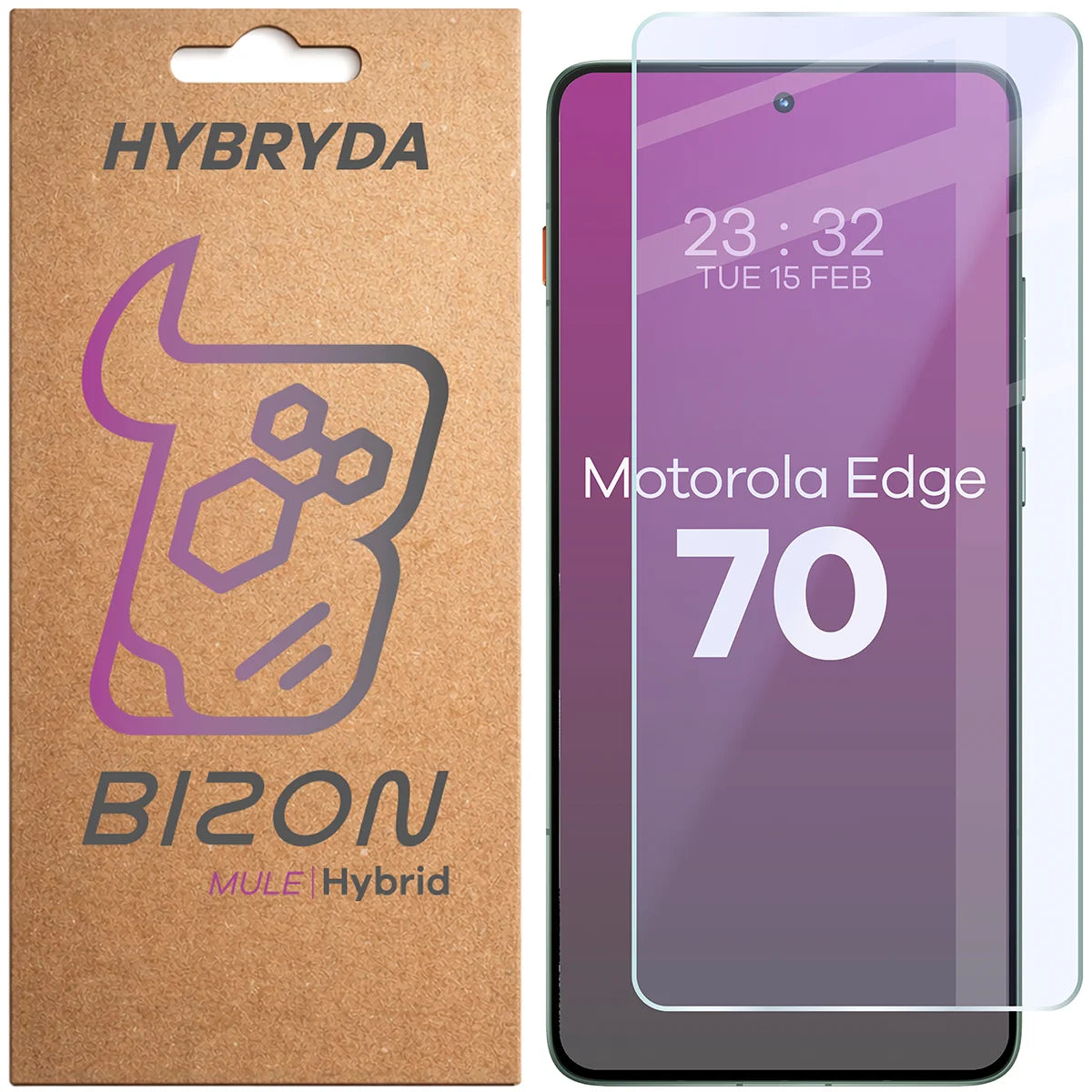 Flexibles Hybridglas für Motorola Edge 70, Bizon Hybrid Mule