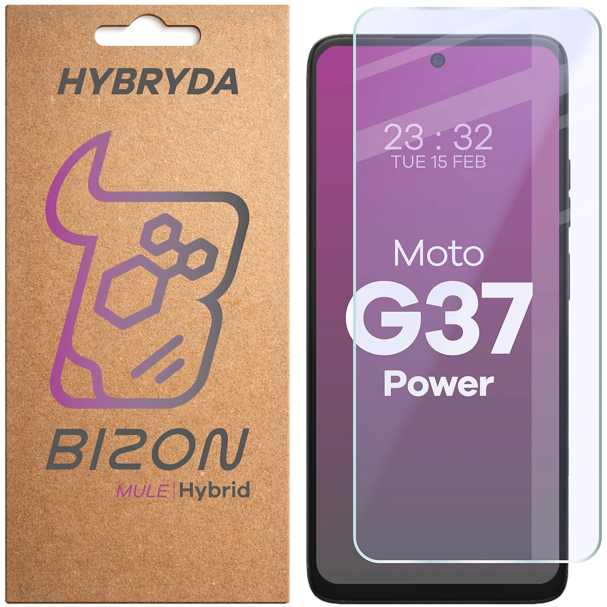 Flexibles Hybridglas für Motorola Moto G37 Power 5G, Bizon Hybrid Mule