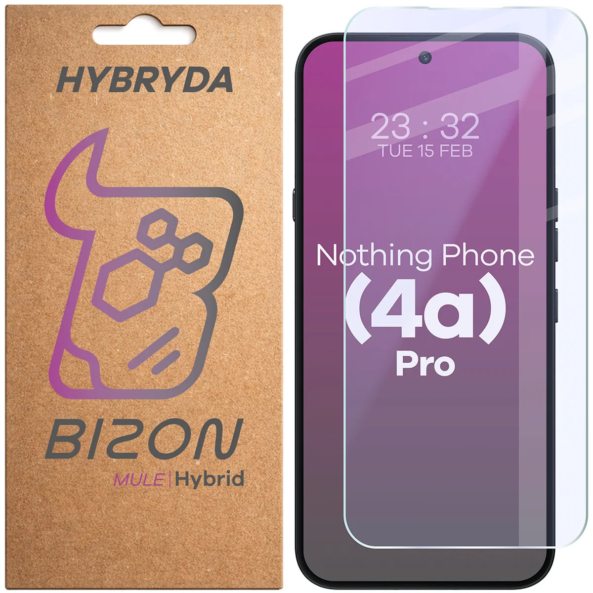 Flexibles Hybridglas für Nothing Phone (4a) Pro, Bizon Hybrid Mule