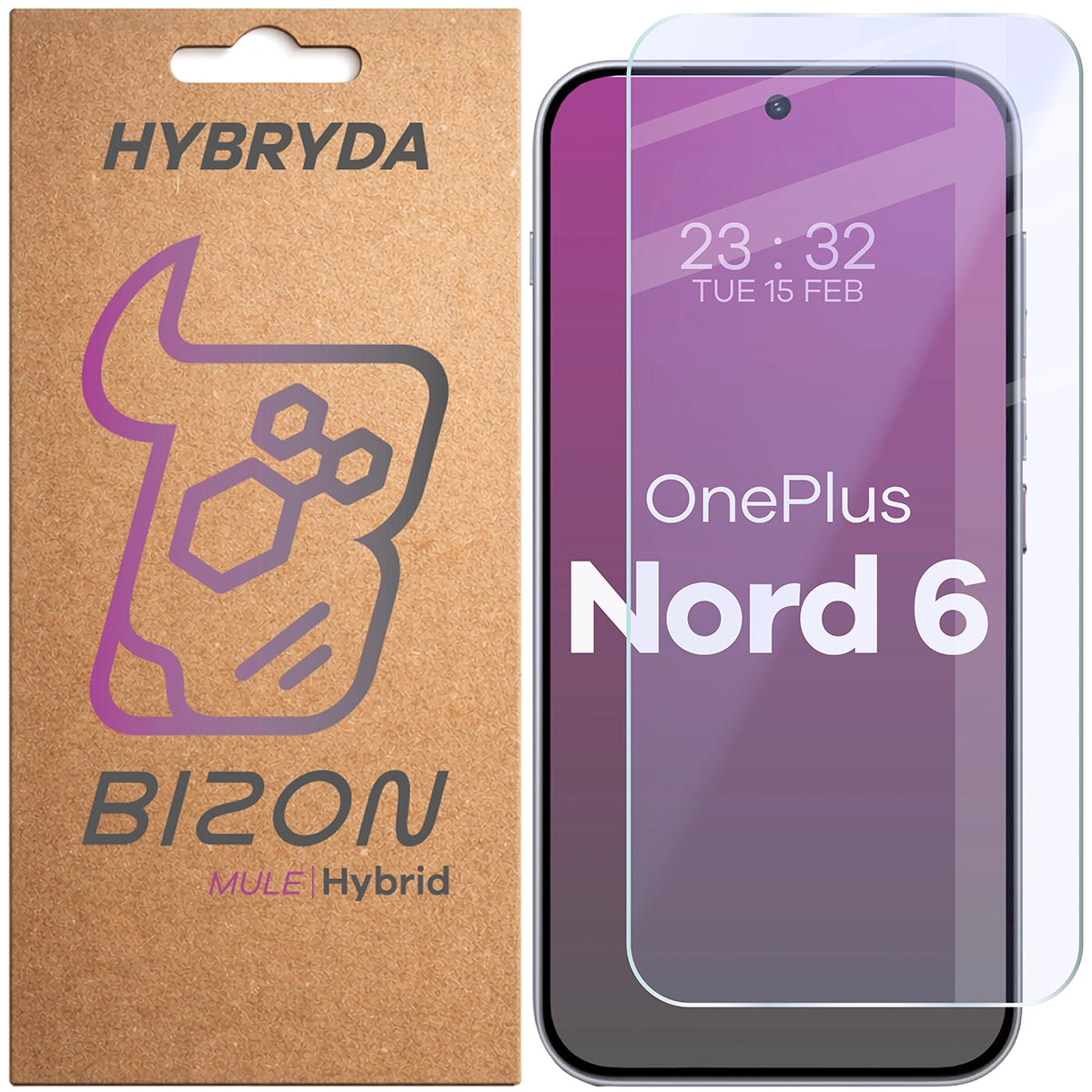 Flexibles Hybridglas für OnePlus Nord 6, Bizon Hybrid Mule