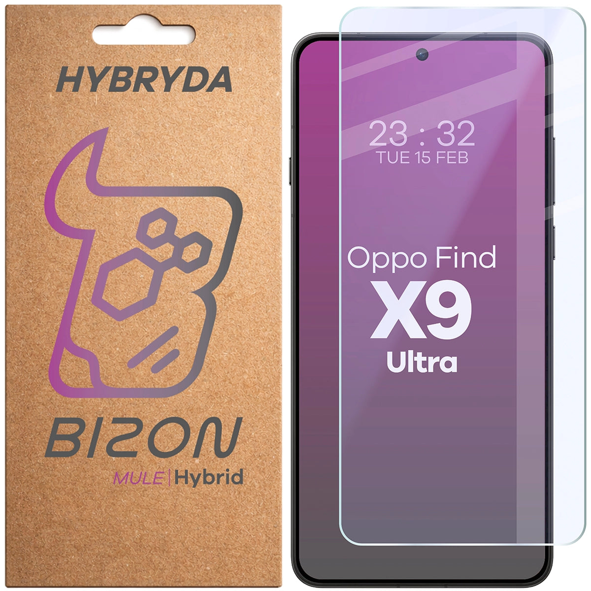 Flexibles Hybridglas für Oppo Find X9 Ultra, Bizon Hybrid Mule
