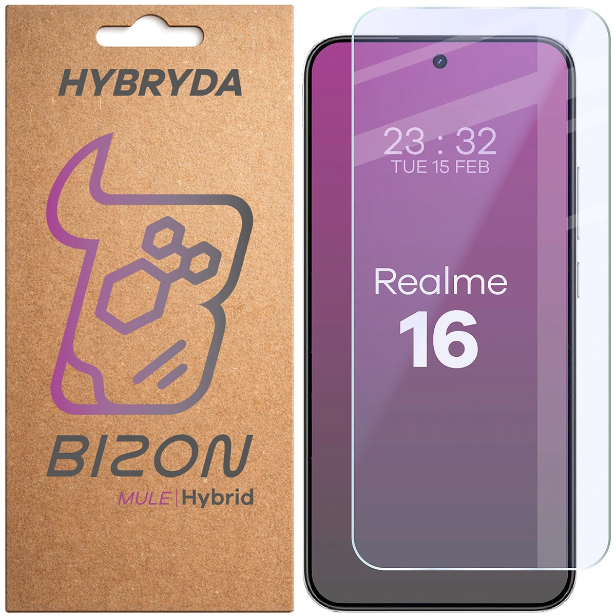 Flexibles Hybridglas für Realme 16 5G, Bizon Hybrid Mule