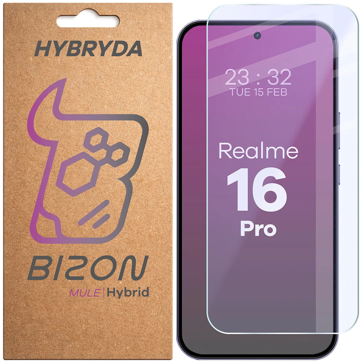 Flexibles Hybridglas für Realme 16 Pro 5G, Bizon Hybrid Mule