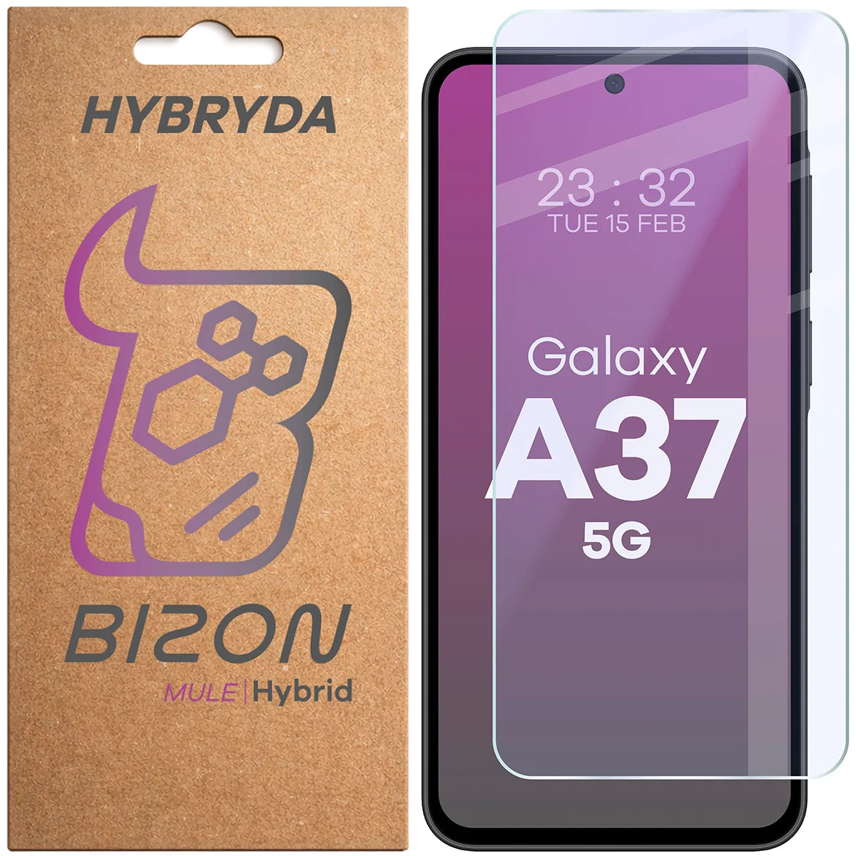 Flexibles Hybridglas für Galaxy A37 5G, Bizon Hybrid Mule