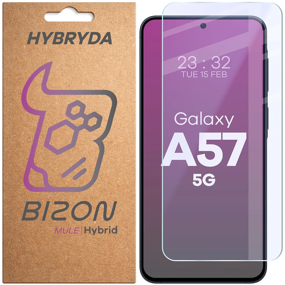 Flexibles Hybridglas für Galaxy A57 5G, Bizon Hybrid Mule