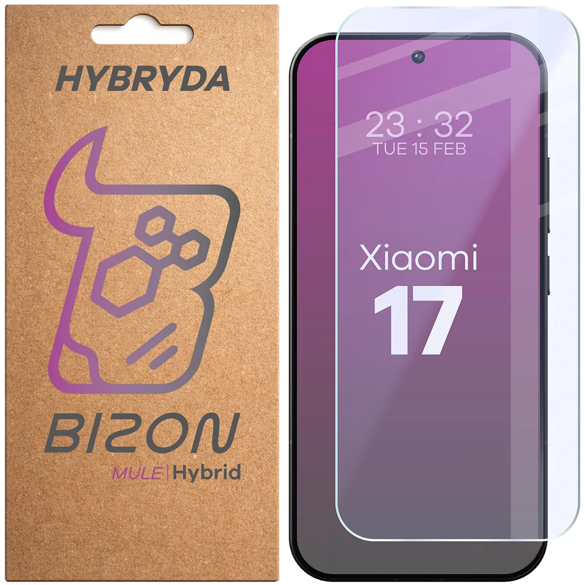 Flexibles Hybridglas für Xiaomi 17, Bizon Hybrid Mule