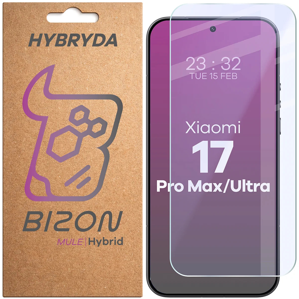 Flexibles Hybridglas für Xiaomi 17 Ultra / 17 Pro Max, Bizon Hybrid Mule
