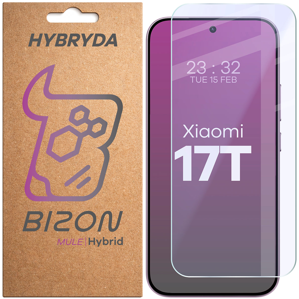 Flexibles Hybridglas für Xiaomi 17T, Bizon Hybrid Mule