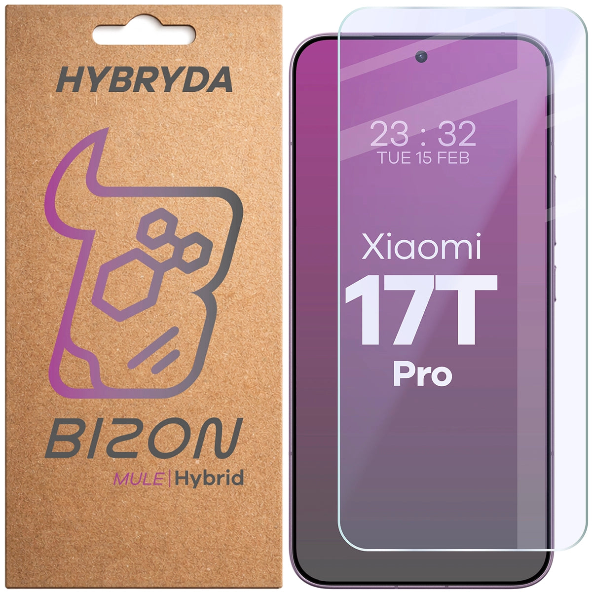 Flexibles Hybridglas für Xiaomi 17T Pro, Bizon Hybrid Mule