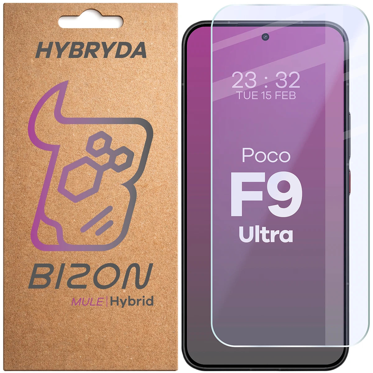 Flexibles Hybridglas für Xiaomi POCO F9 Ultra, Bizon Hybrid Mule (1/4)