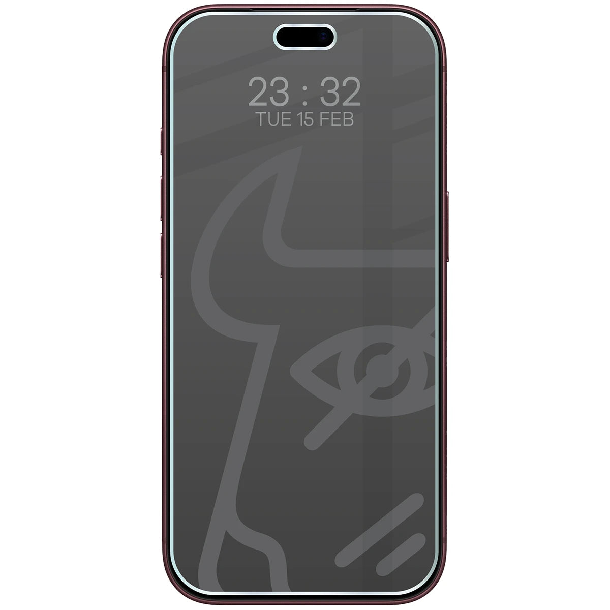 Hybridglas mit Privatschutzfilter für iPhone 18 Pro, Bizon Hybrid Shadow, Matt (3/6)
