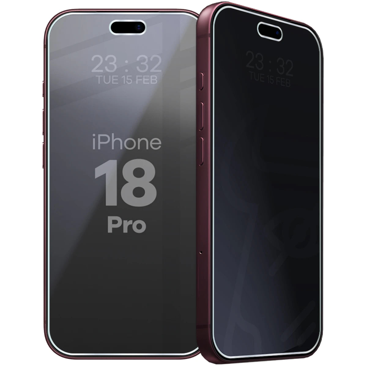 Hybridglas mit Privatschutzfilter für iPhone 18 Pro, Bizon Hybrid Shadow, Matt (6/6)