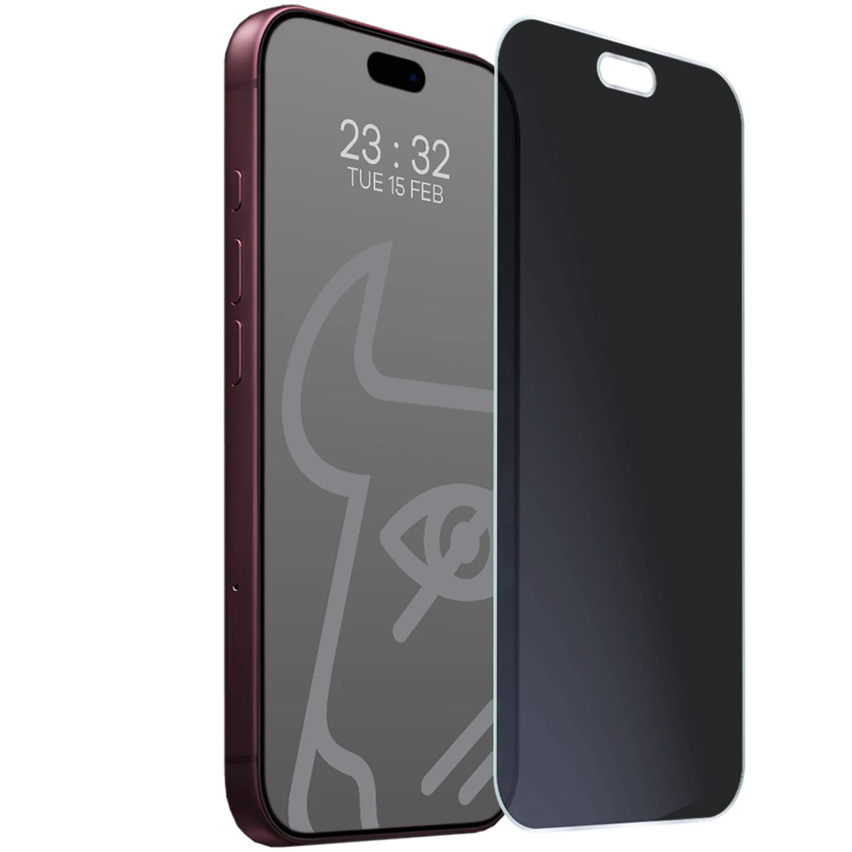 Hybridglas mit Privatschutzfilter für iPhone 18 Pro Max, Bizon Hybrid Shadow, Matt (5/6)