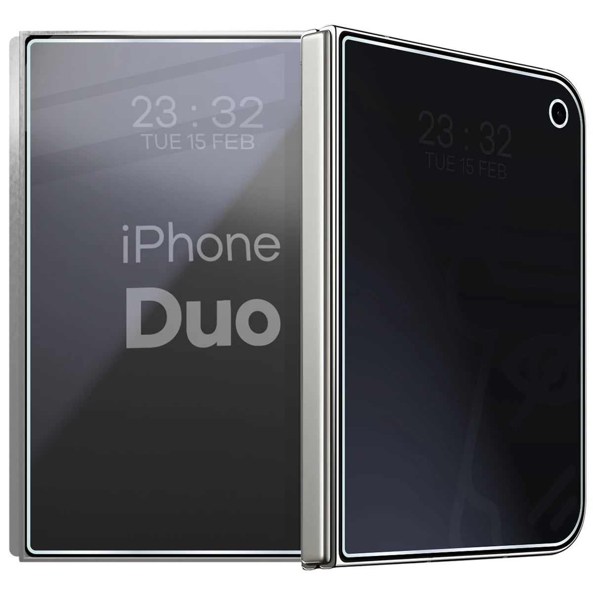 Hybridglas mit Privatschutzfilter für iPhone Duo, Bizon Hybrid Shadow, Matt (6/6)