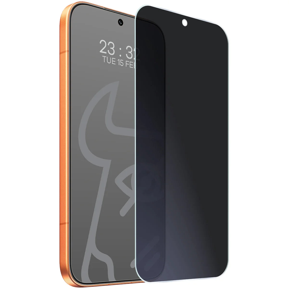 Hybridglas mit Privatschutzfilter für Honor 600 5G, Bizon Hybrid Shadow, Matt
