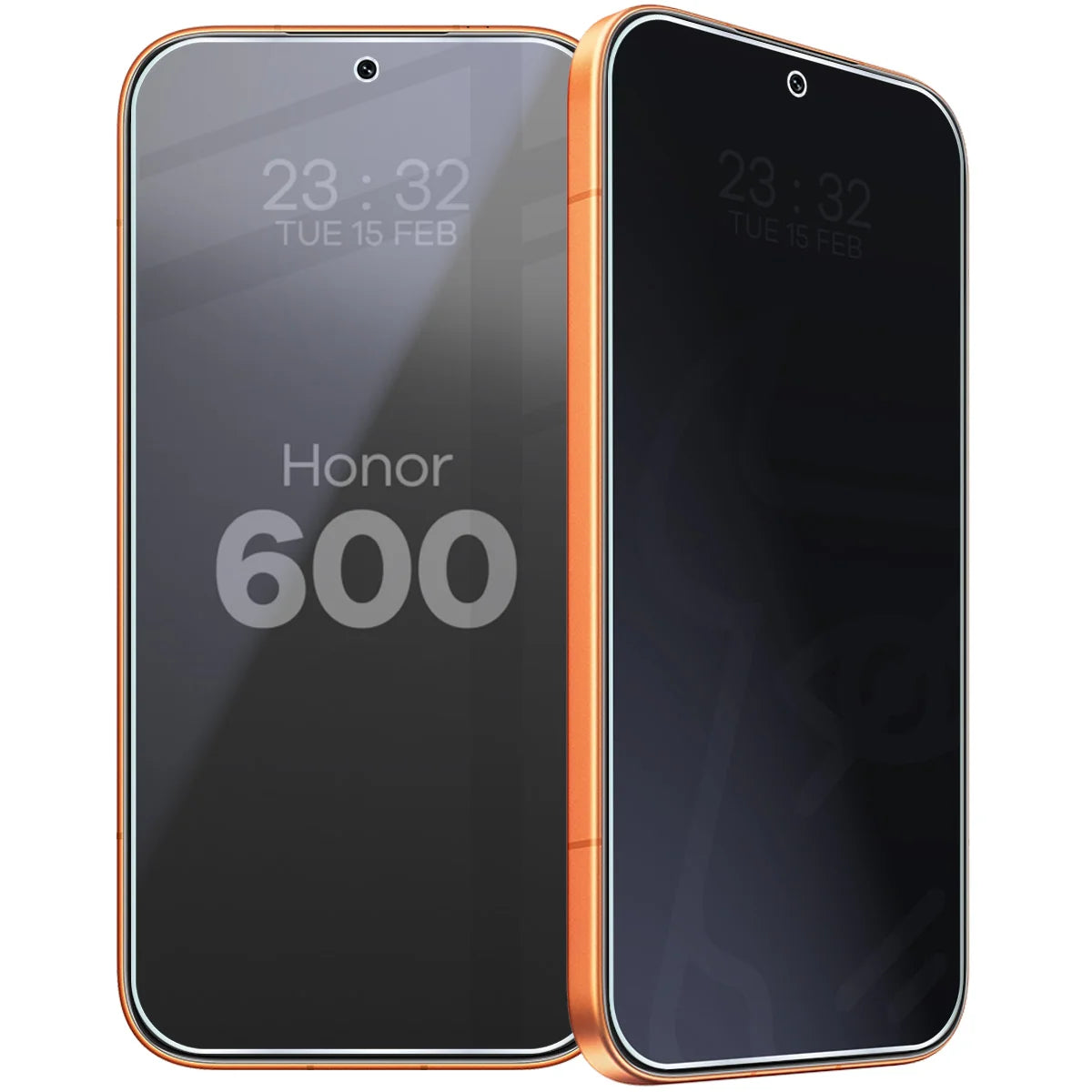 Hybridglas mit Privatschutzfilter für Honor 600 5G, Bizon Hybrid Shadow, Matt