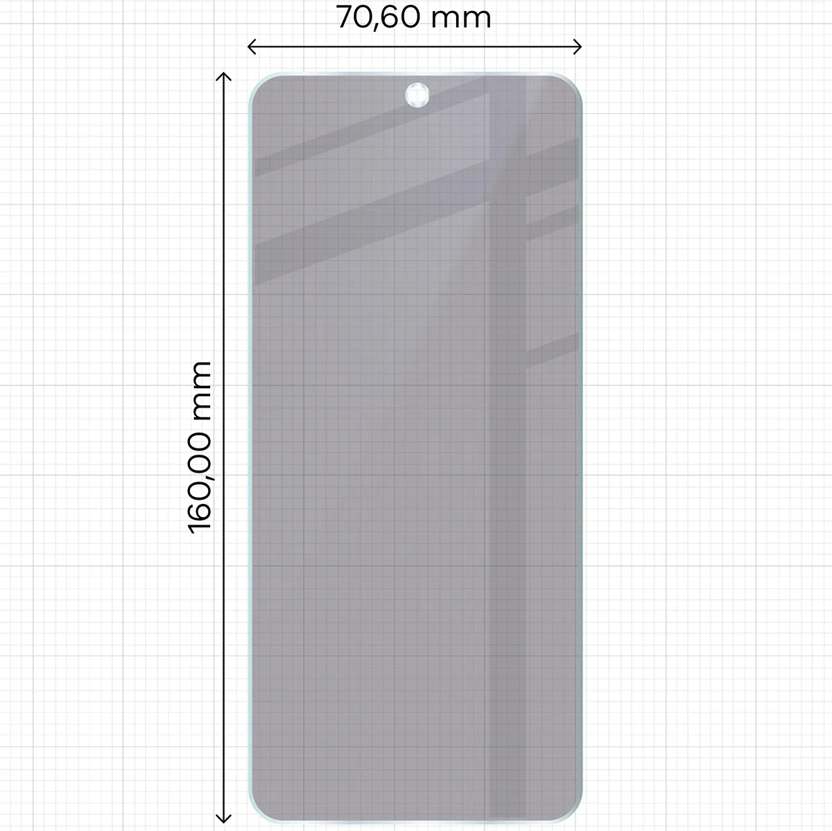 Hybridglas mit Privatschutzfilter für Motorola Moto G17 Power, Bizon Hybrid Shadow, Matt