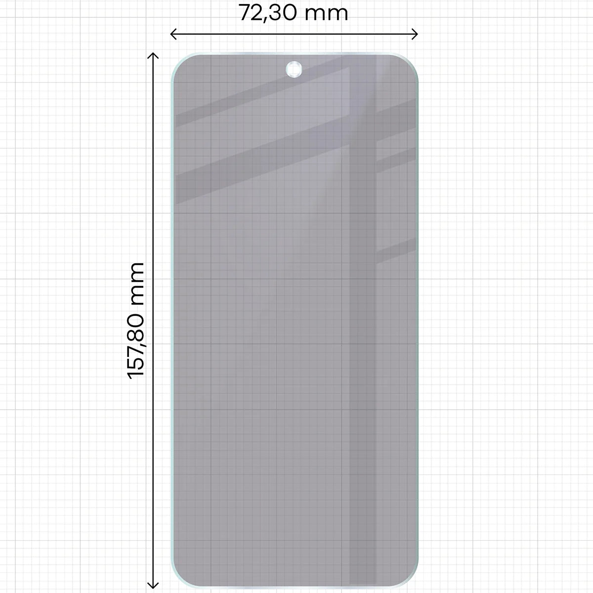 Hybridglas mit Privatschutzfilter für Motorola Moto G77 5G, Bizon Hybrid Shadow, Matt