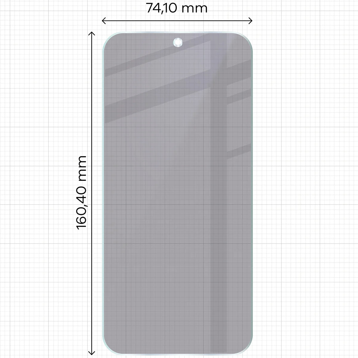 Hybridglas mit Privatschutzfilter für Nothing Phone (4a), Bizon Hybrid Shadow, Matt