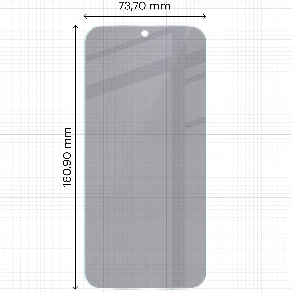 Hybridglas mit Privatschutzfilter für Nothing Phone (4a) Pro, Bizon Hybrid Shadow, Matt