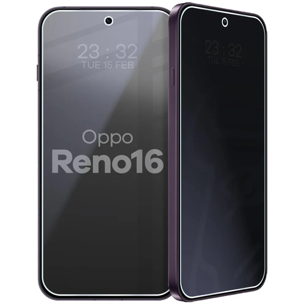 Hybridglas mit Privatschutzfilter für OPPO Reno16, Bizon Hybrid Shadow, Matt (6/6)