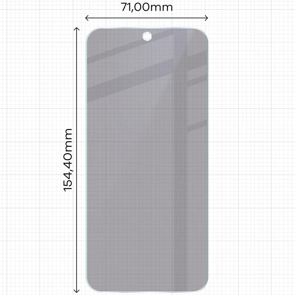 Hybridglas mit Privatschutzfilter für Oppo Reno16 F / Reno16 FS, Bizon Hybrid Shadow, Matt (2/6)