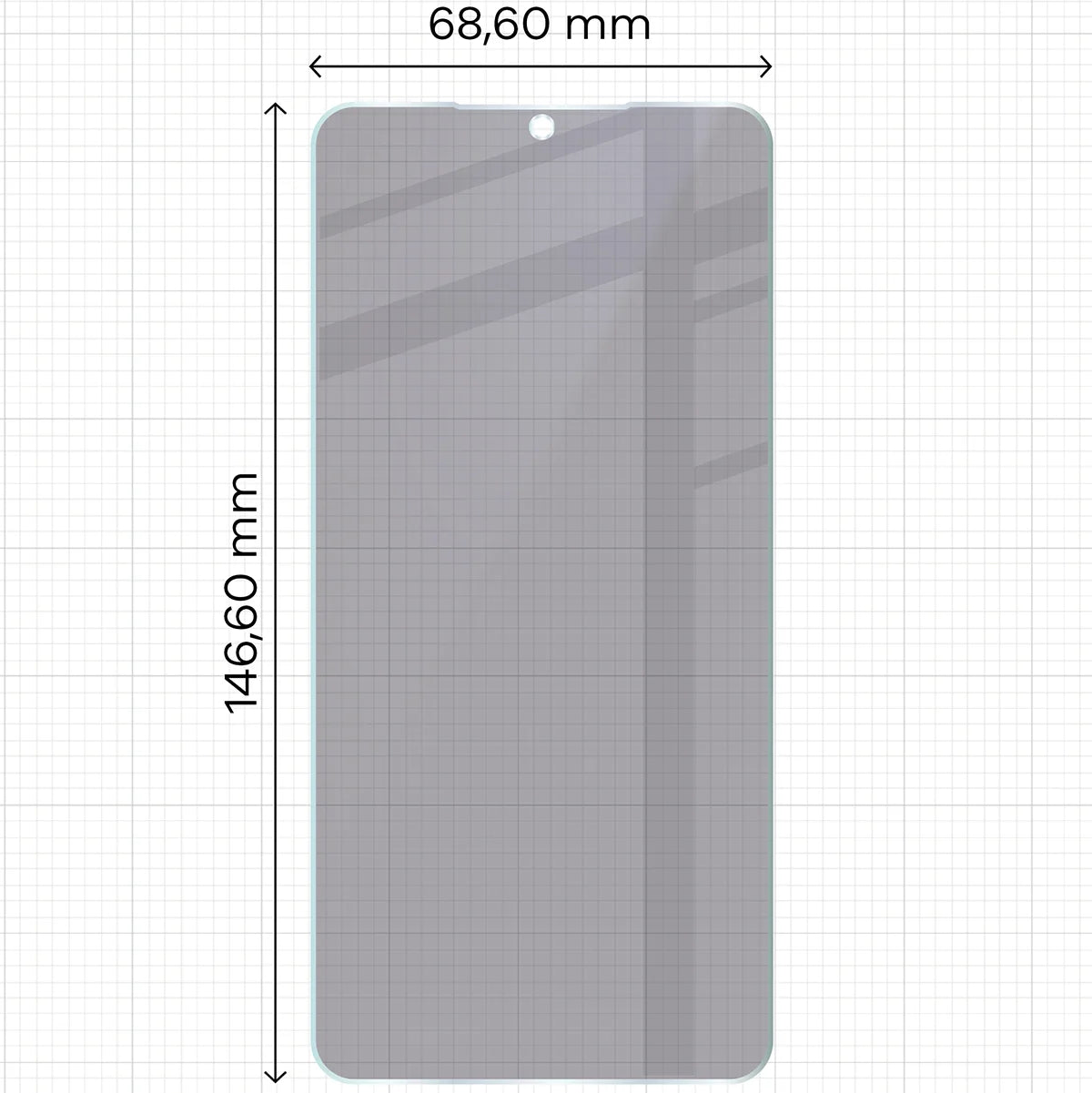 Hybridglas mit Privatschutzfilter für Galaxy S26, Bizon Hybrid Shadow, Matt