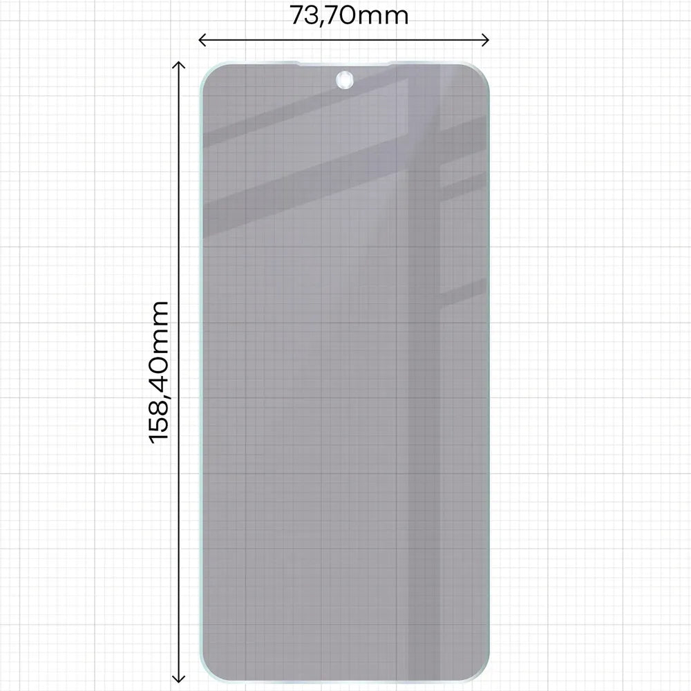 Hybridglas mit Privatschutzfilter für Galaxy S26 FE, Bizon Hybrid Shadow, Matt (2/6)