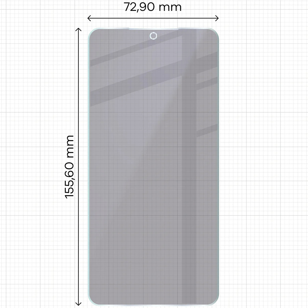 Hybridglas mit Privatschutzfilter für Galaxy S26 Plus, Bizon Hybrid Shadow, Matt