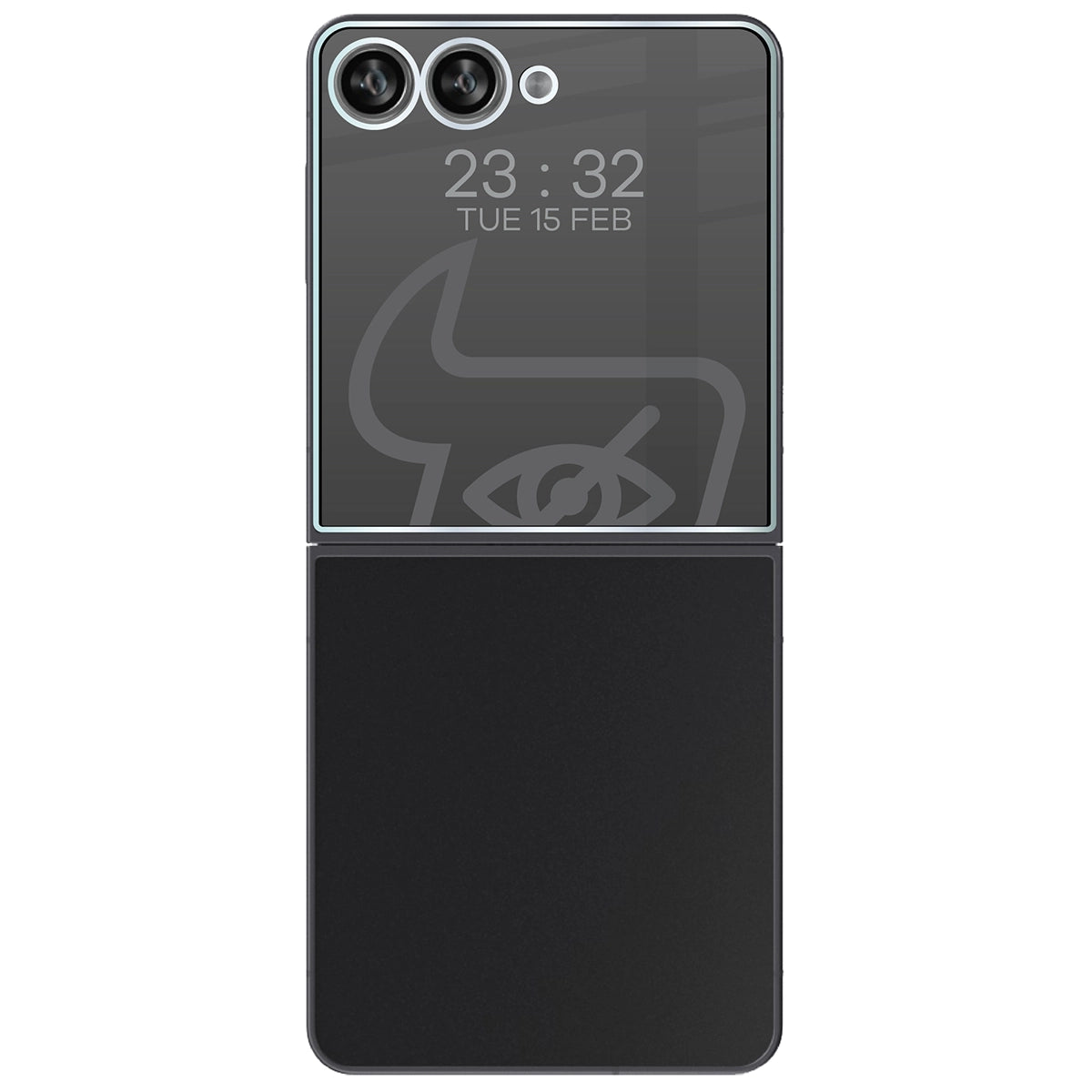 Hybridglas mit Privatschutzfilter für Galaxy Z Flip8, Bizon Hybrid Shadow, Matt