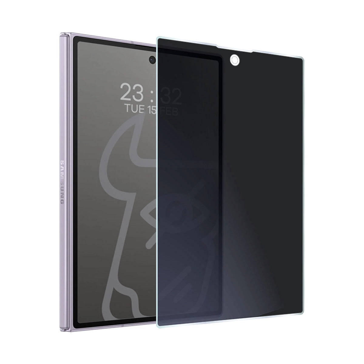 Hybridglas mit Privatschutzfilter für Galaxy Z Fold8, Bizon Hybrid Shadow, Matt