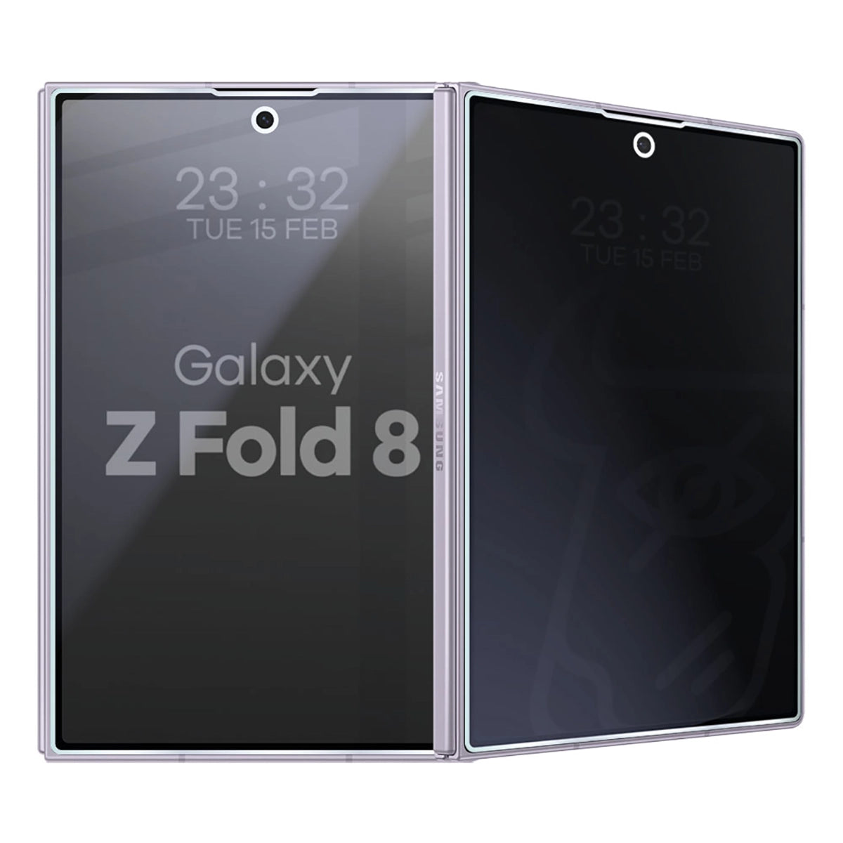 Hybridglas mit Privatschutzfilter für Galaxy Z Fold8, Bizon Hybrid Shadow, Matt