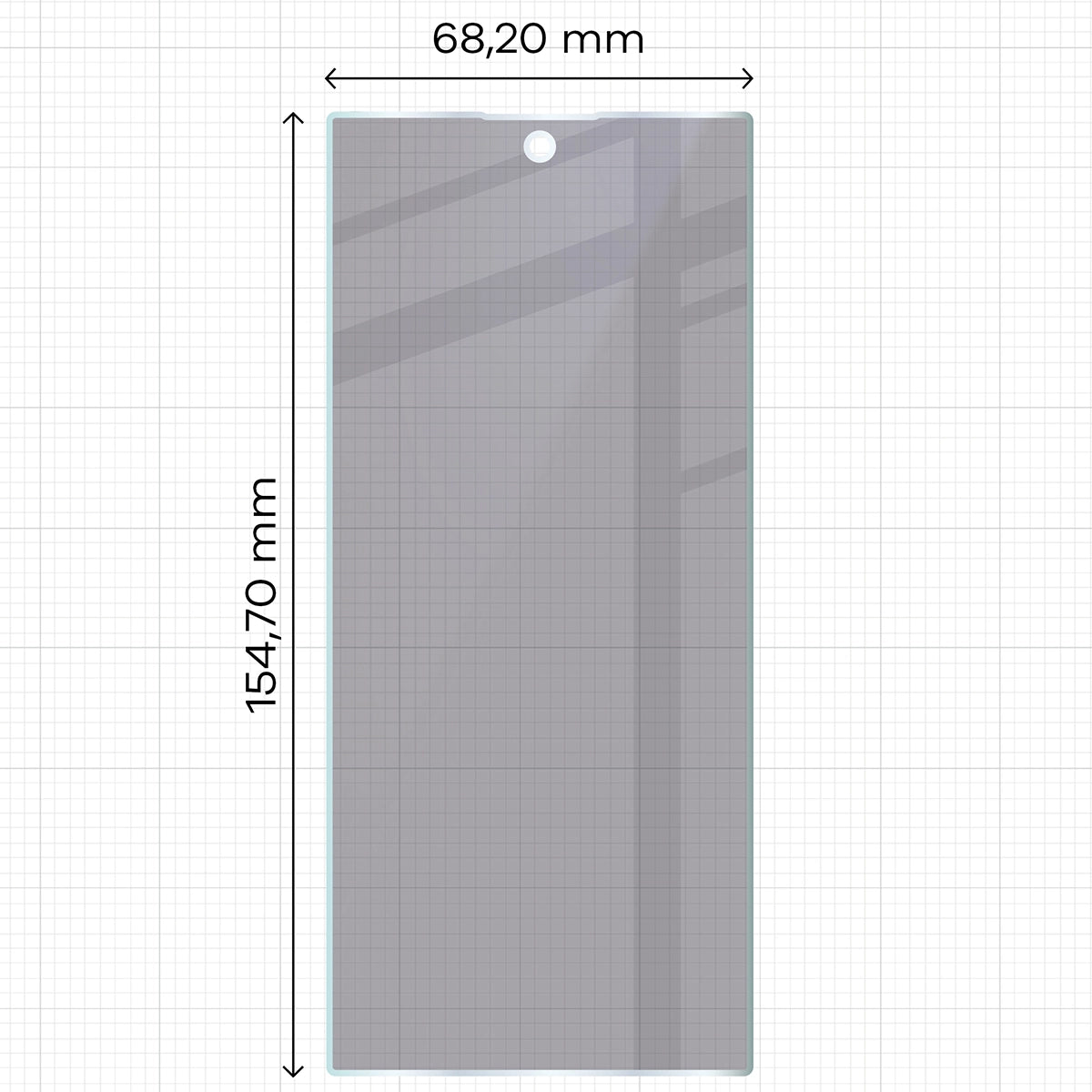 Hybridglas mit Privatschutzfilter für Galaxy Z Fold8 Ultra, Bizon Hybrid Shadow, Matt