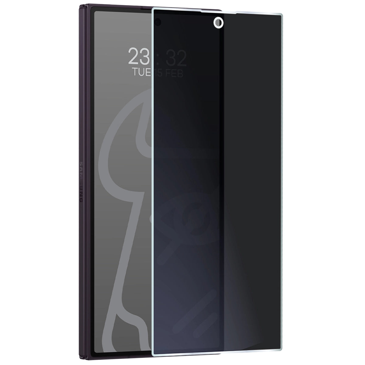 Hybridglas mit Privatschutzfilter für Galaxy Z Fold8 Ultra, Bizon Hybrid Shadow, Matt