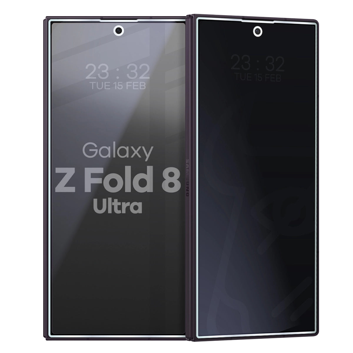 Hybridglas mit Privatschutzfilter für Galaxy Z Fold8 Ultra, Bizon Hybrid Shadow, Matt