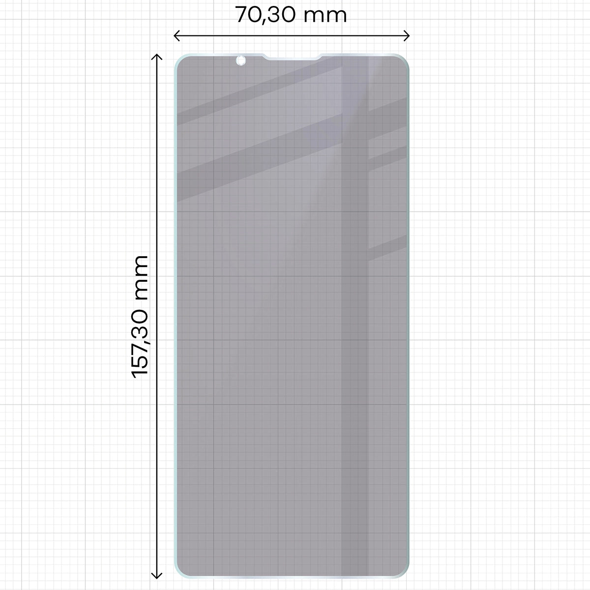 Hybridglas mit Privatschutzfilter für Sony Xperia 1 VIII, Bizon Hybrid Shadow, Matt
