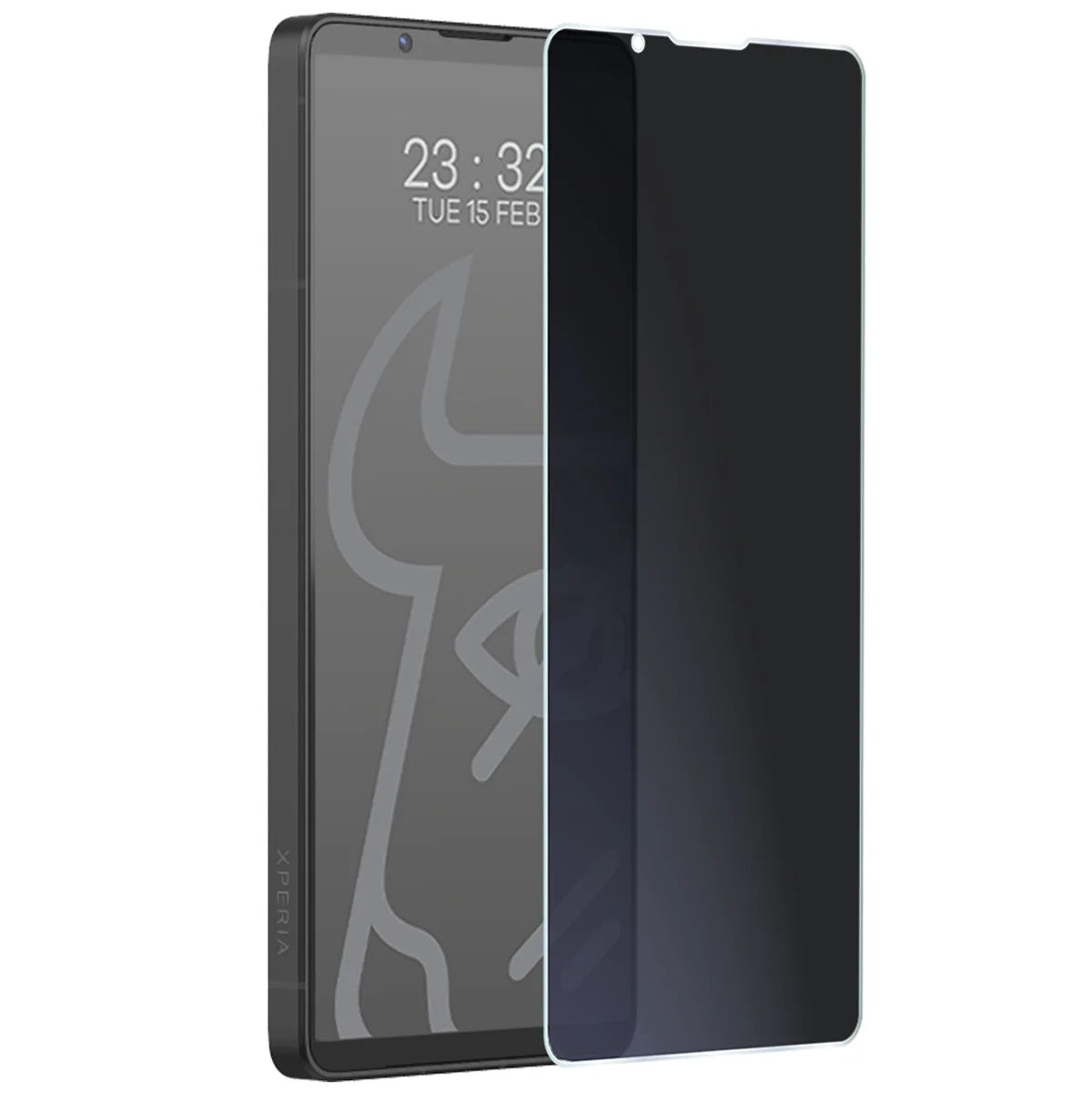 Hybridglas mit Privatschutzfilter für Sony Xperia 1 VIII, Bizon Hybrid Shadow, Matt