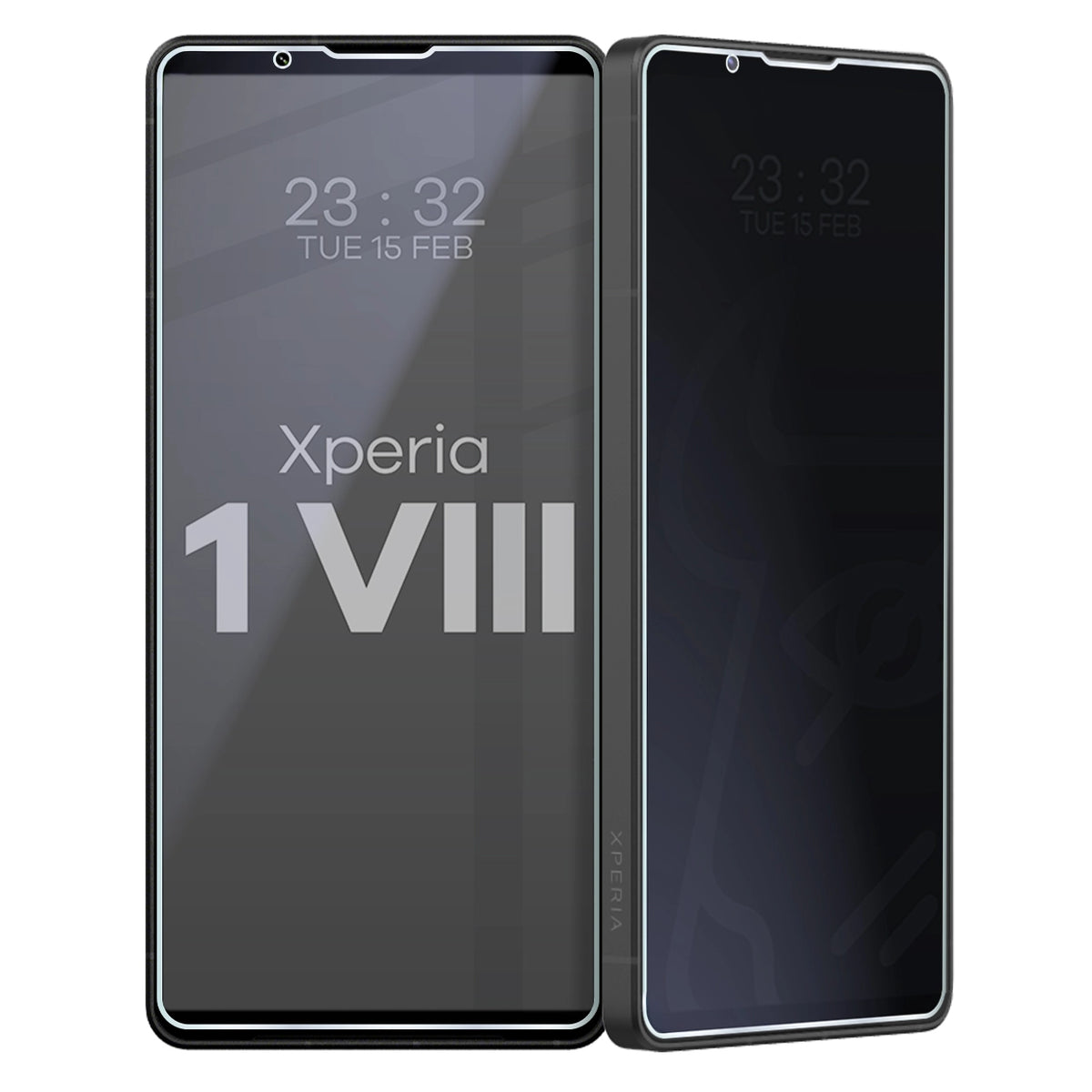 Hybridglas mit Privatschutzfilter für Sony Xperia 1 VIII, Bizon Hybrid Shadow, Matt