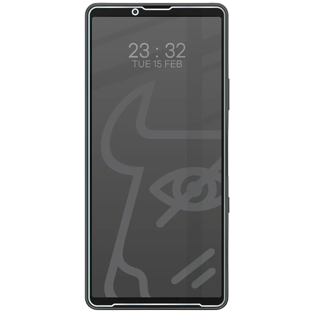Hybridglas mit Privatschutzfilter für Sony Xperia 10 VIII, Bizon Hybrid Shadow, Matt (3/6)
