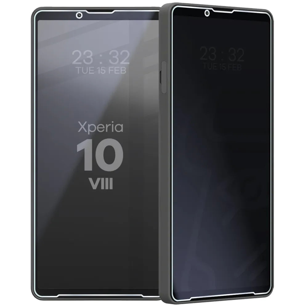 Hybridglas mit Privatschutzfilter für Sony Xperia 10 VIII, Bizon Hybrid Shadow, Matt (6/6)