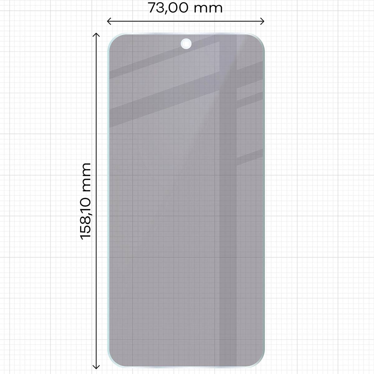 Hybridglas mit Privatschutzfilter für Xiaomi 15T, Bizon Hybrid Shadow, Matt
