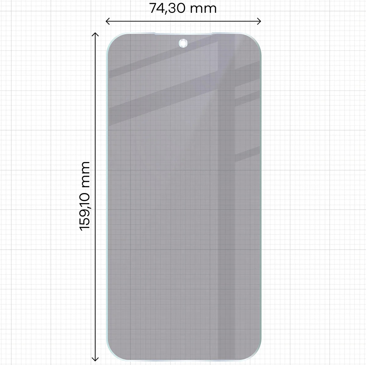 Hybridglas mit Privatschutzfilter für Xiaomi 17 Ultra, Bizon Hybrid Shadow, Matt